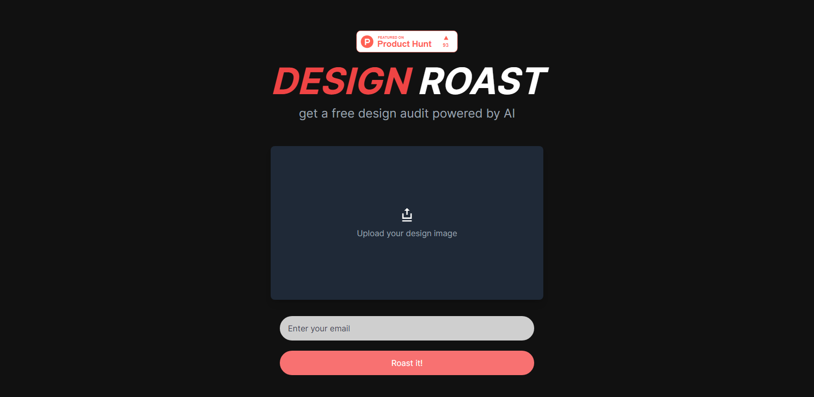 Roast My Design scrrenshot